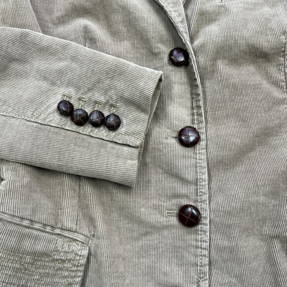 J Crew Corduroy Y2K Blazer Jacket Women's Small Beige Tan Preppy Stretch Boho - Picture 4 of 16
